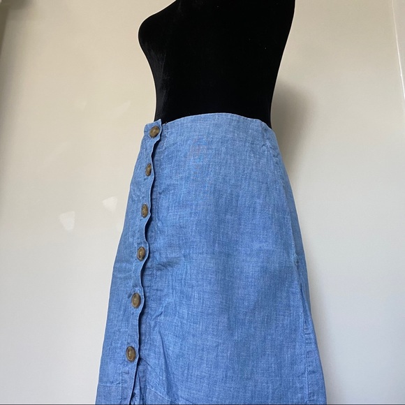 Button down Jean medium denim skirt - Picture 3 of 5